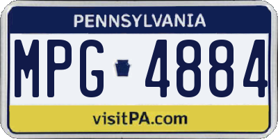 PA license plate MPG4884