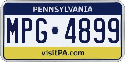 PA license plate MPG4899