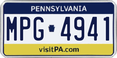 PA license plate MPG4941