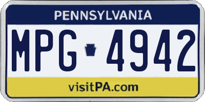 PA license plate MPG4942