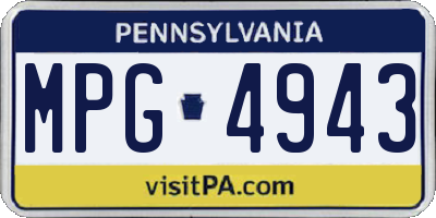 PA license plate MPG4943