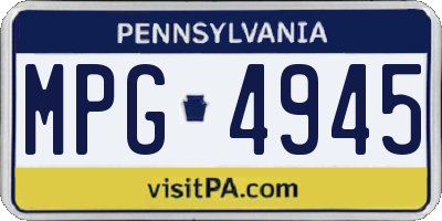 PA license plate MPG4945