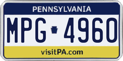 PA license plate MPG4960