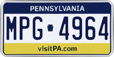 PA license plate MPG4964