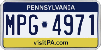 PA license plate MPG4971