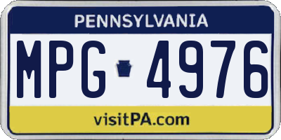 PA license plate MPG4976