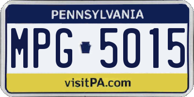 PA license plate MPG5015