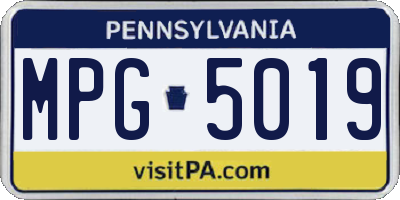 PA license plate MPG5019