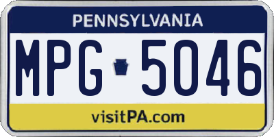 PA license plate MPG5046