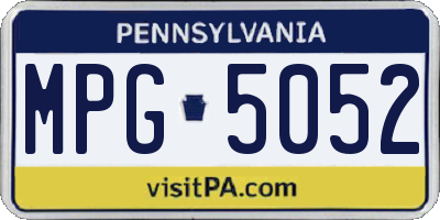 PA license plate MPG5052