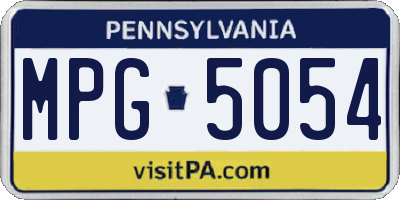 PA license plate MPG5054