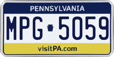 PA license plate MPG5059