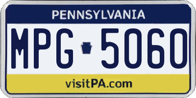 PA license plate MPG5060