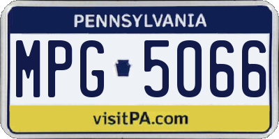 PA license plate MPG5066