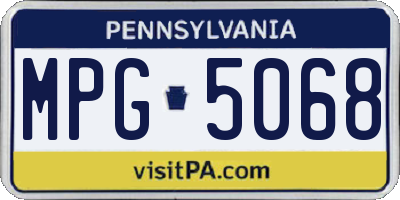PA license plate MPG5068