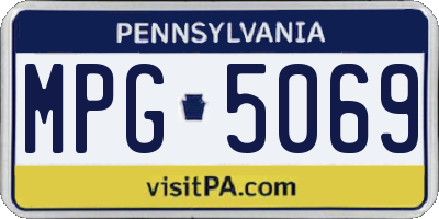 PA license plate MPG5069