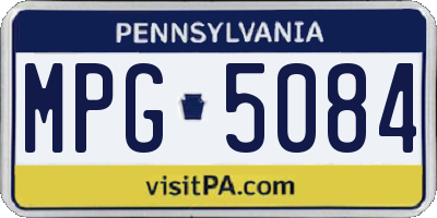 PA license plate MPG5084