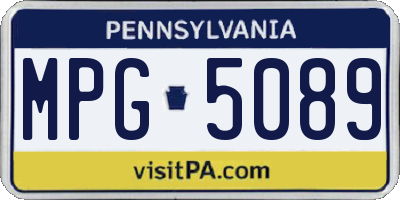 PA license plate MPG5089