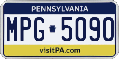 PA license plate MPG5090