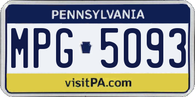 PA license plate MPG5093