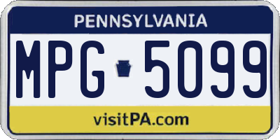 PA license plate MPG5099