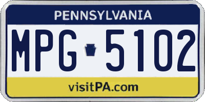 PA license plate MPG5102