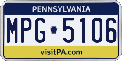 PA license plate MPG5106
