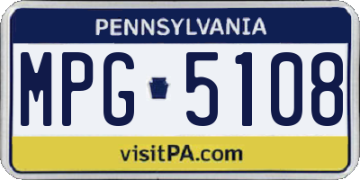 PA license plate MPG5108