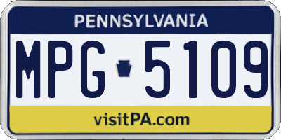 PA license plate MPG5109