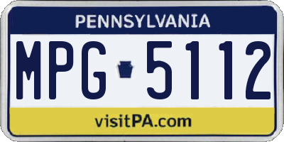PA license plate MPG5112