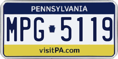 PA license plate MPG5119