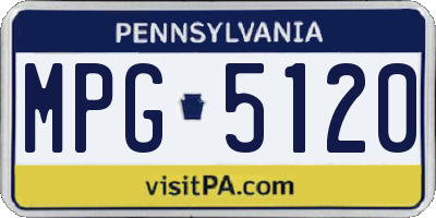 PA license plate MPG5120