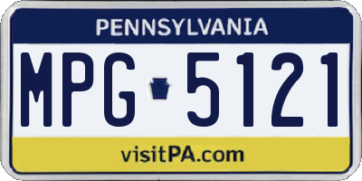 PA license plate MPG5121