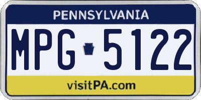 PA license plate MPG5122