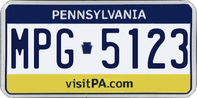 PA license plate MPG5123