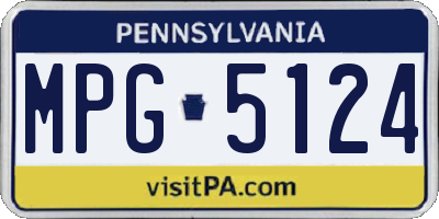 PA license plate MPG5124