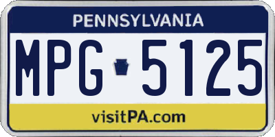 PA license plate MPG5125