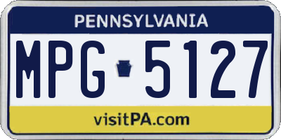 PA license plate MPG5127