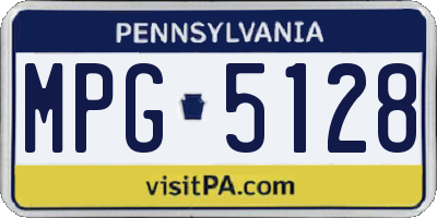 PA license plate MPG5128