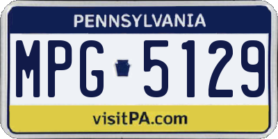 PA license plate MPG5129