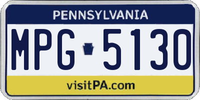 PA license plate MPG5130