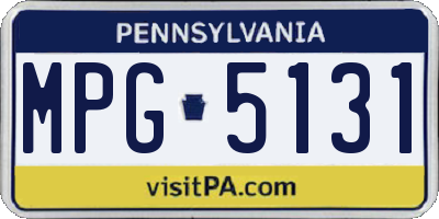 PA license plate MPG5131
