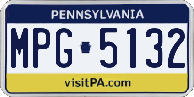 PA license plate MPG5132