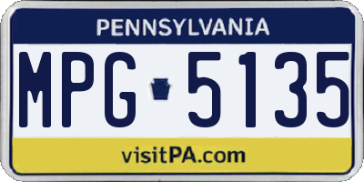 PA license plate MPG5135
