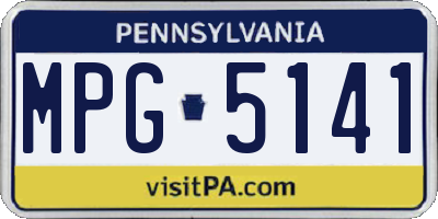 PA license plate MPG5141