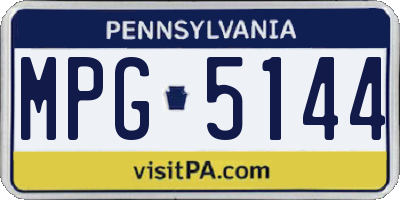 PA license plate MPG5144