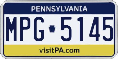 PA license plate MPG5145