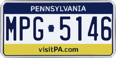 PA license plate MPG5146