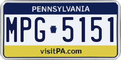 PA license plate MPG5151