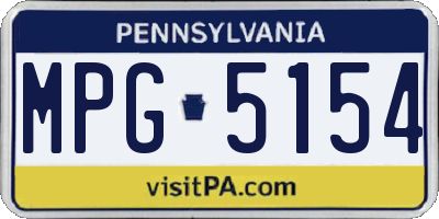 PA license plate MPG5154